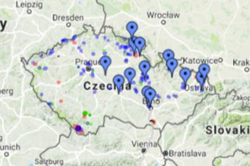 Mapa kite spotů a lokalit