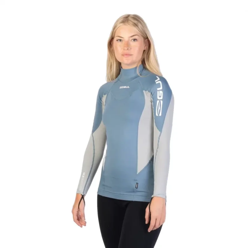 Women's lycra GUL FL LS Rashguard Blue/Grey