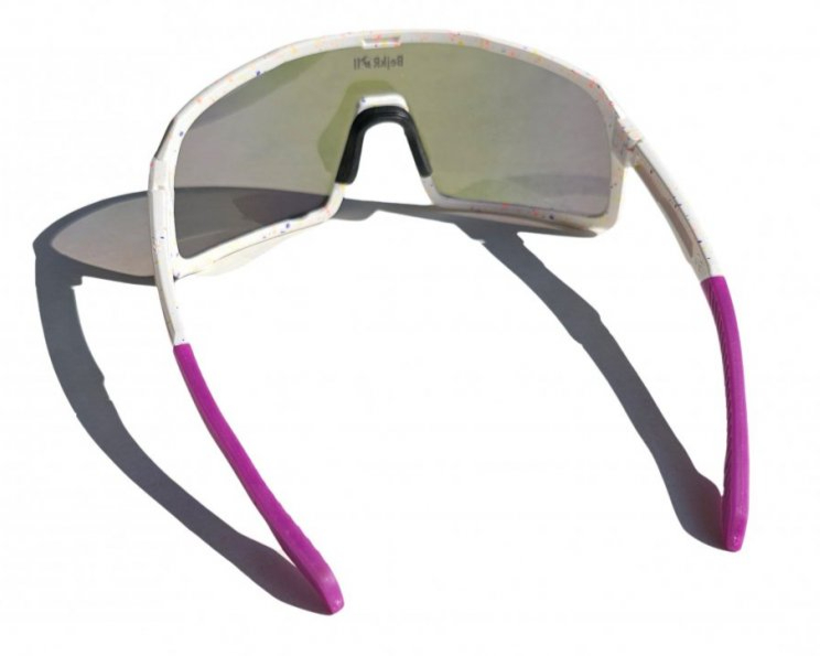 Sunglasses BejkRoll Champion Revo - white/colored dots