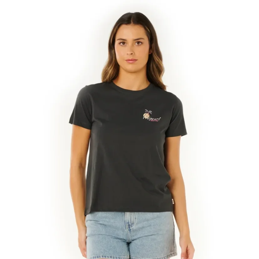 T-shirt RIP CURL Tide Line Standard Tee - Washed Black
