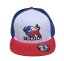 Kšiltovka BejkRoll Snap Trucker wave logo - White/Blue/Red