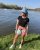 Boardshorts BejkRoll dámské - oranžová / modrá