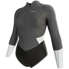 Dámsky neoprén 2/2 mm PROLIMIT Shorty Front V-Zip - Grey/Silver
