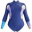 PROLIMIT Shorty Fire 2/2 mm V-Zip Women's Wetsuit - Blue/Peach