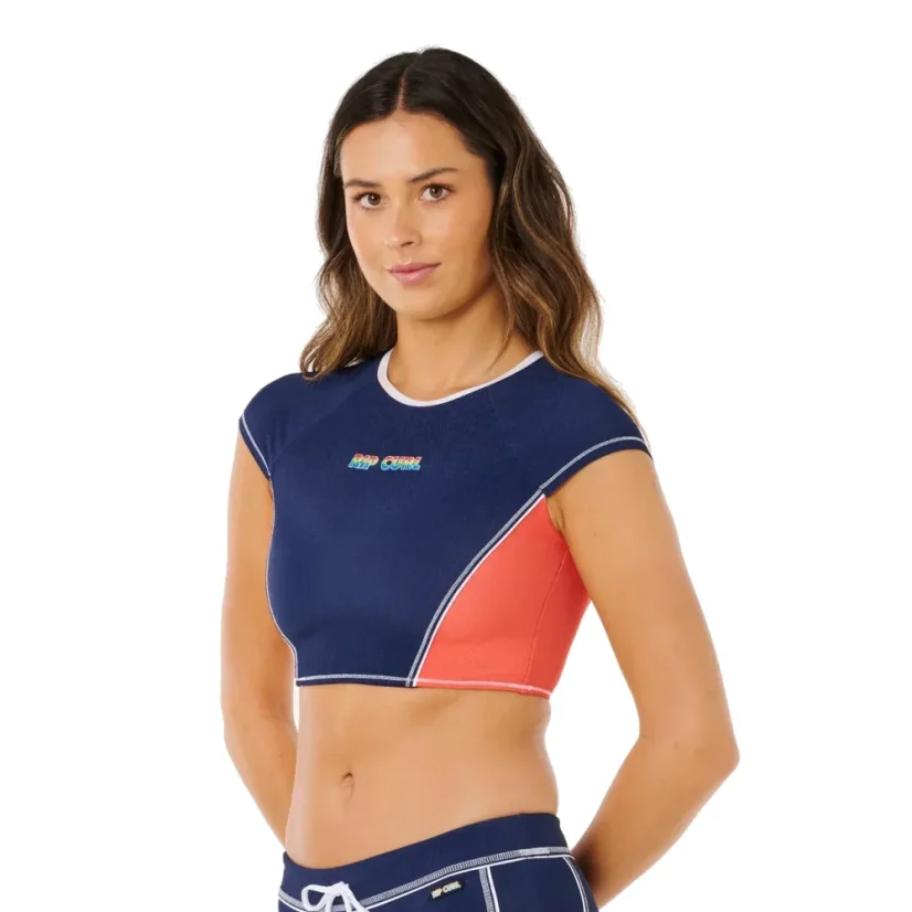 Lycra RIP CURL Surf Tide Crop SS RV - Dark Navy