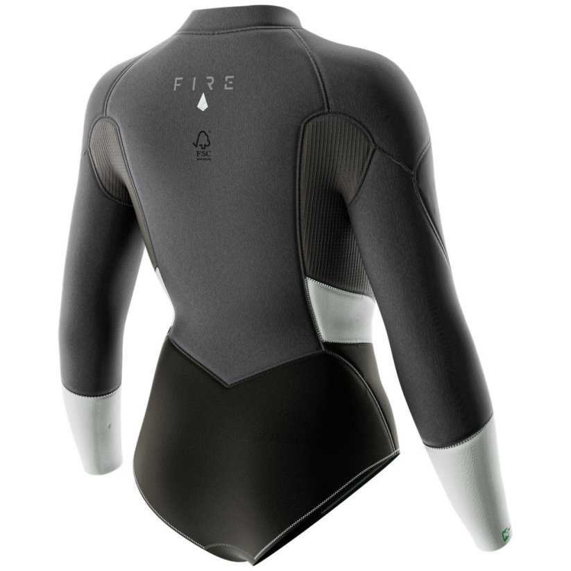Dámský neoprén 2/2 mm PROLIMIT Shorty Front V-Zip - Grey/Silver - Dámská Velikost: L