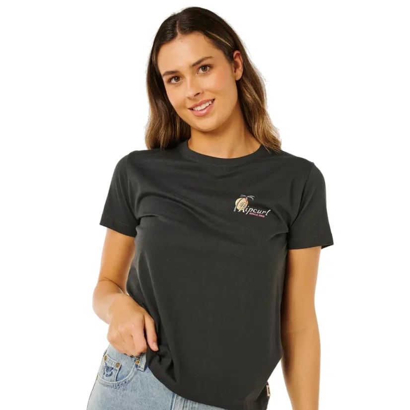 T-shirt RIP CURL Tide Line Standard Tee - Washed Black