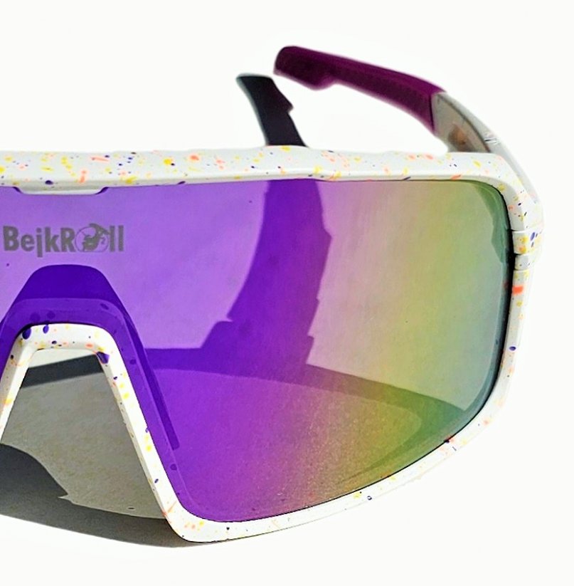 Sunglasses BejkRoll Champion Revo - white/colored dots