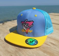 Kšiltovka BejkRoll Snap Trucker triangl logo - žlutá/modrá