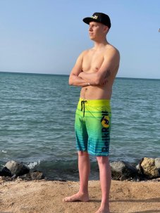 Boardshorts BejkRoll - zeleno/žlté