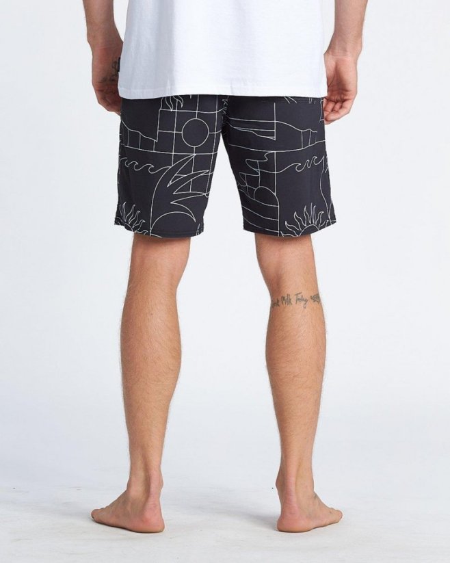 Boardshorts BILLABONG Sundays Lo Tides - čierne