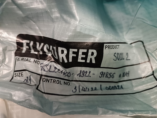 Kite FLYSURFER Soul2 21m komplet