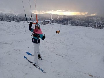 Kite session v Krkonoších