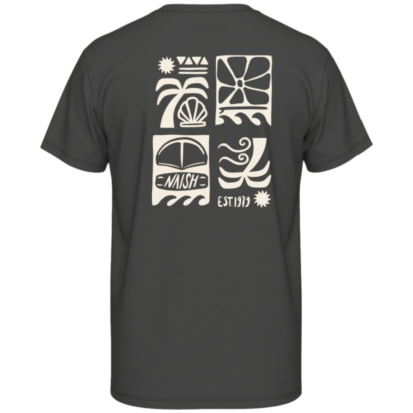 NAISH Loose Fit  Est. 1979 T-Shirt - Charcoal