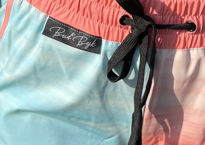 Boardshorts BejkRoll dámské - oranžová / modrá