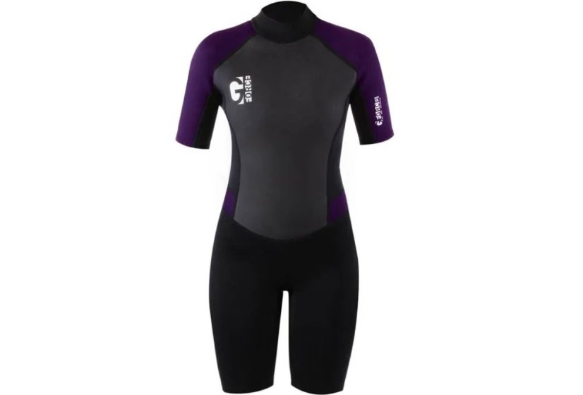 Detský neoprén 3 mm GUL G-Force Shortie GF3307 - fialový - Detská veľkosť: JXL