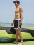 BoardShorts BejkRoll Outline 3/4 - modrá/čierna