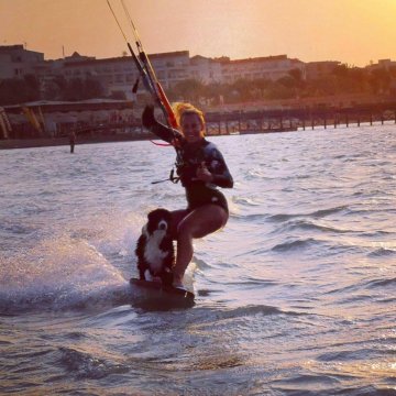 Kiteboarding a pes