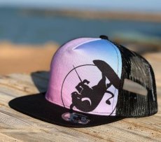 Kšiltovka BejkRoll Snap Trucker kulaté logo - růžová/černá