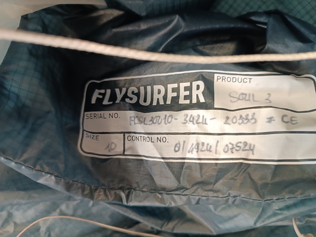 Kite Flysurfer SOUL3 10m only / komplet - Kompletácia: kite only