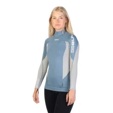 Women's lycra GUL FL LS Rashguard Blue/Grey