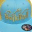 Kšiltovka BejkRoll Snap Trucker wave logo - Light Blue/Yellow