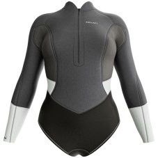 Dámsky neoprén 2/2 mm PROLIMIT Shorty Front V-Zip - Grey/Silver