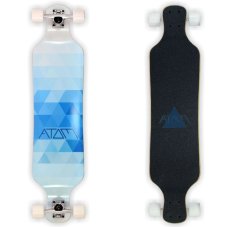 Longboard Atom Drop Deck - 39" Blue Triangles