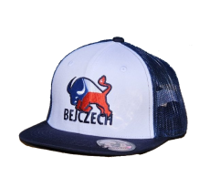 Kšiltovka BejkRoll Snap Trucker BEJCZECH Logo - White/Navy