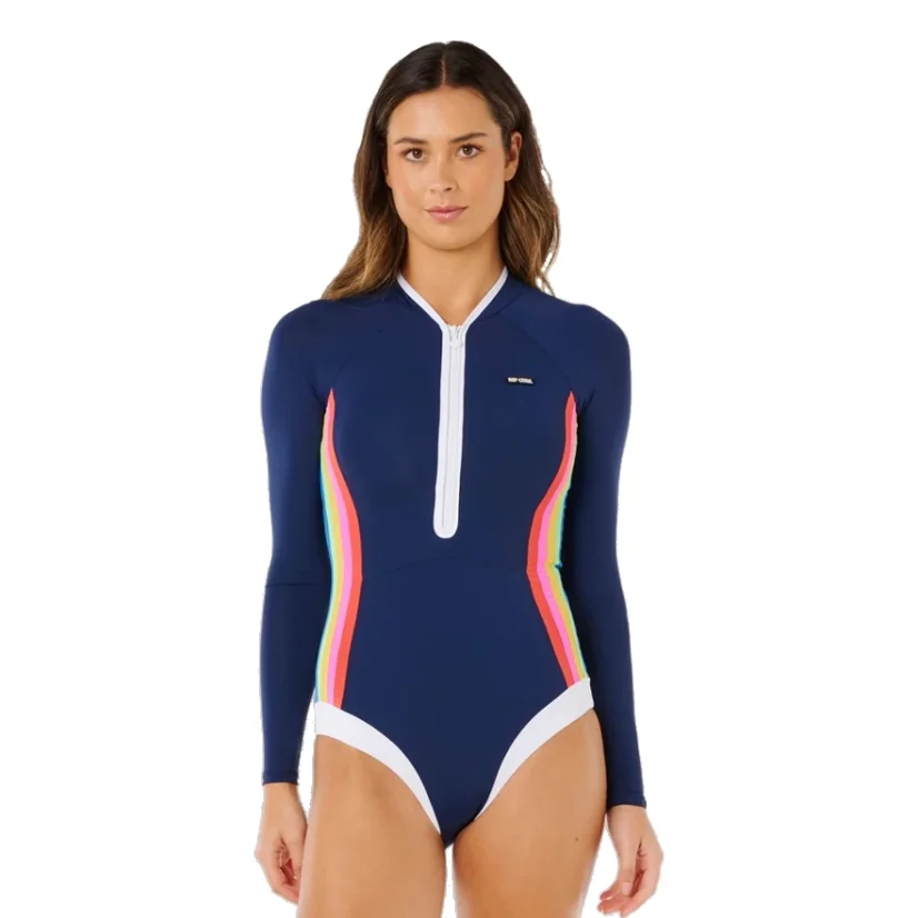 Dámské lycrové plavky RIP CURL Stripe Surf Suit LS - navy