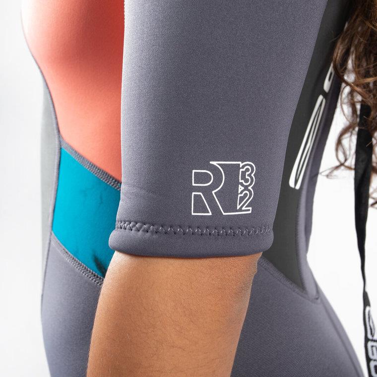 Dámský neopren 3/2 GUL Response Short RE3318 - grey/coral - Dámská Velikost: 8