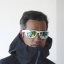 Sunglasses OCEAN Le Morne - White / revo blue lens
