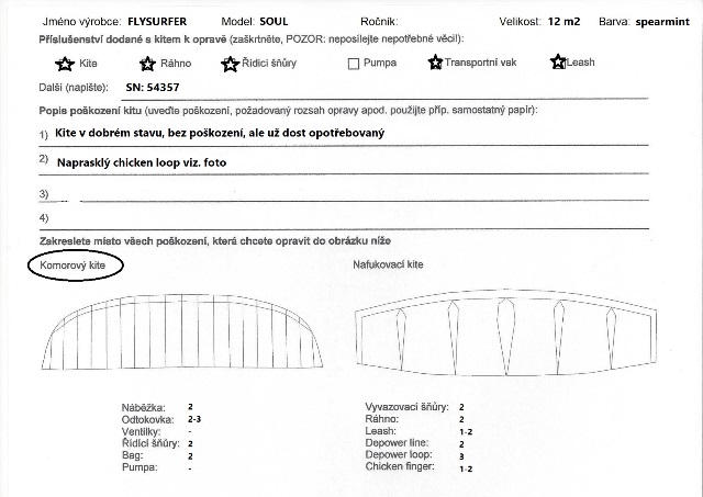 Kite FLYSURFER Soul 12m komplet