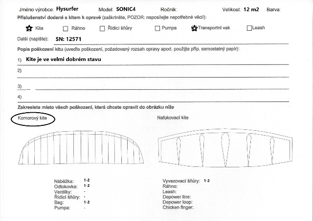 Kite FLYSURFER SONIC4 12m only