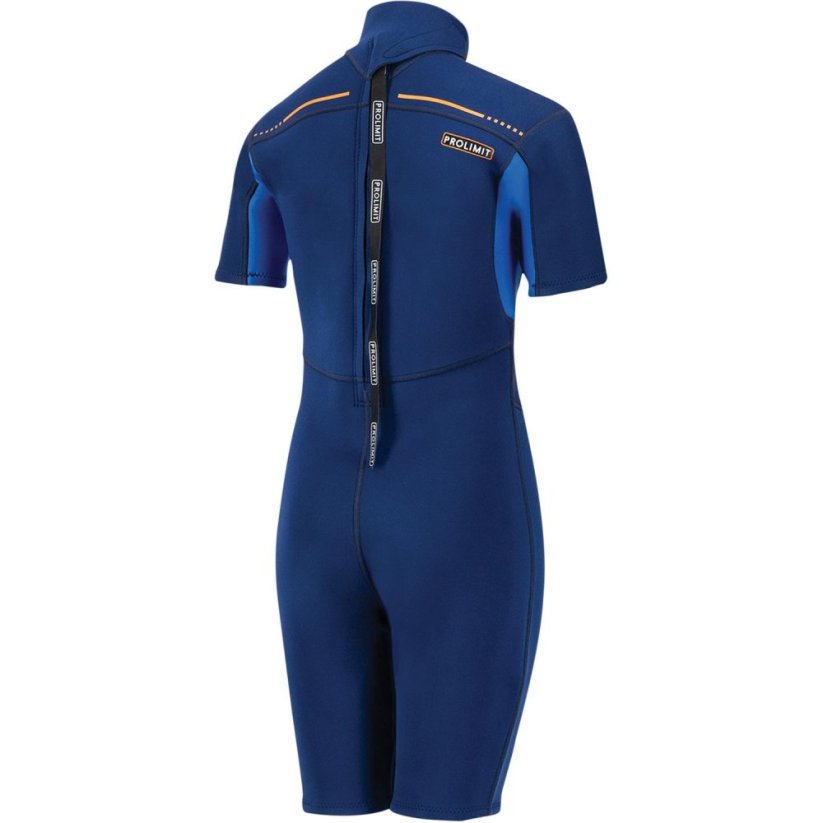 Detský neoprén 2/2 PROLIMIT Shorty - modrý/oranžový - Detská veľkosť: JXXL