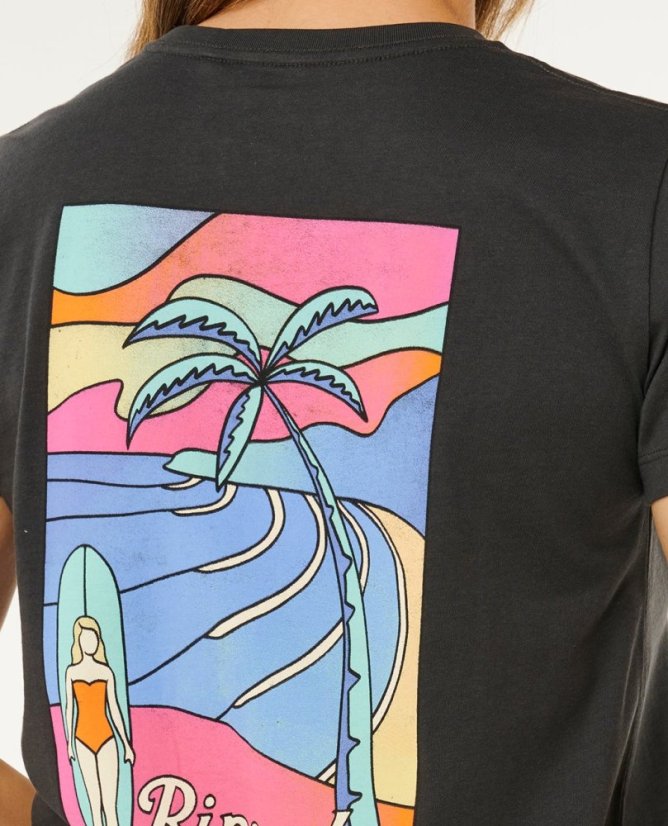 T-shirt RIP CURL Tide Line Standard Tee - Washed Black