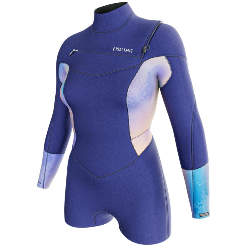 Dámsky neoprén 3/2 mm PROLIMIT Shorty Fire Free-X - Blue/Peach - Dámska veľkosť: XS