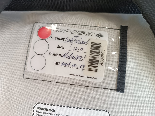 Kite NAISH Triad S26 10m only