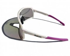 Slnečné okuliare BejkRoll Champion Revo - biele/farebné bodky