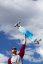 Longboard Atom Drop Deck - 39" Blue Triangles