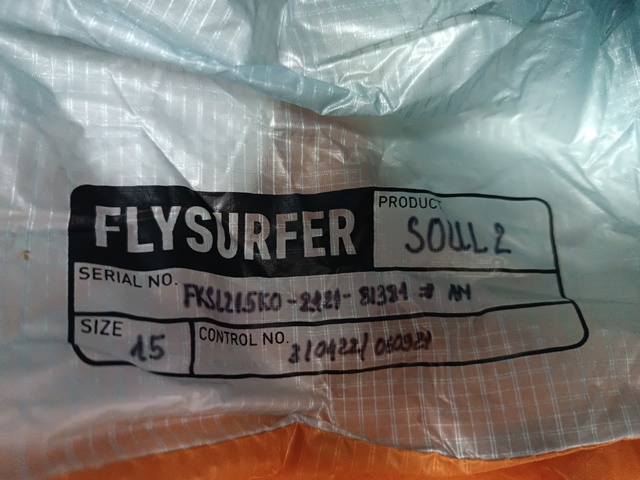 Kite FLYSURFER Soul2 15m complete