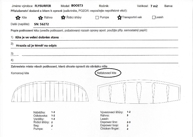 Kite FLYSURFER BOOST3 7m komplet - Kompletácia: kite komplet s barom
