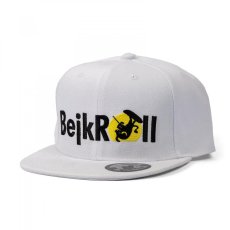Kšiltovka BejkRoll Yupoong SnapBack rovné logo - bílá