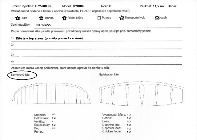 Kite FLYSURFER Hybrid komplet 11,5m