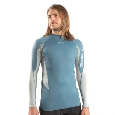 Men's lycra GUL UV Protection LS -  Blue/Grey