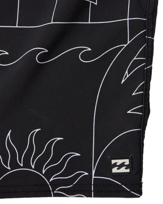 Boardshorts BILLABONG Sundays Lo Tides - čierne