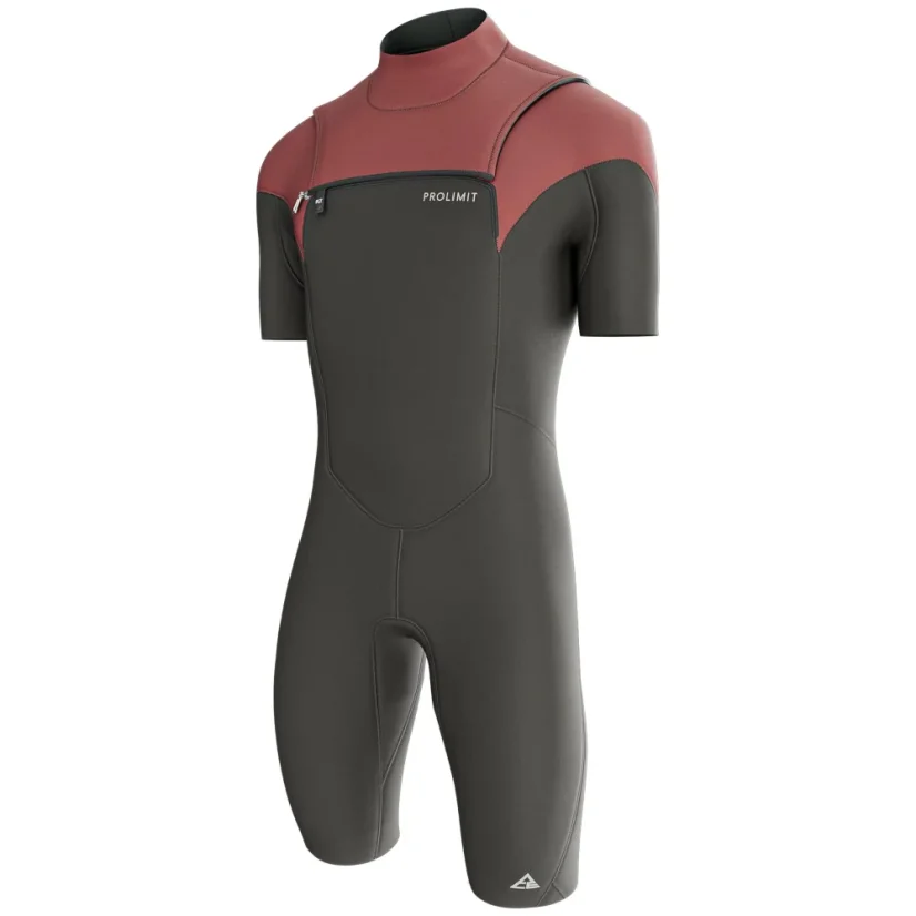 PROLIMIT Ace Shorty Freezip wetsuit 3/2mm - Black/Burgundy
