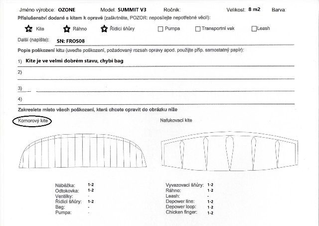 Kite OZONE SUMMIT V3 8m