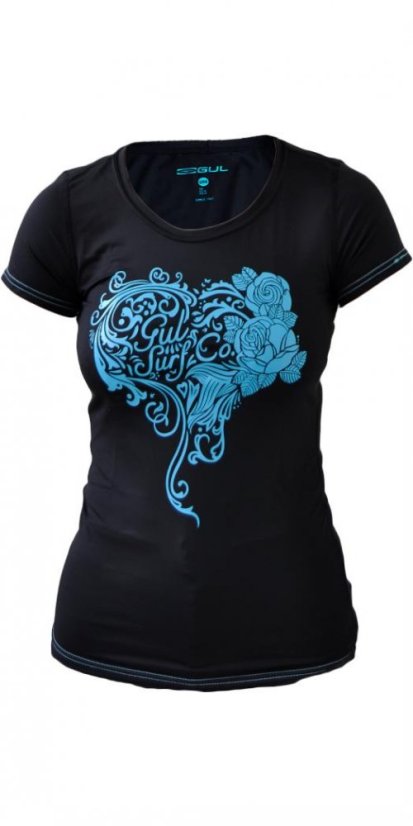 Dámska lycra GUL Rashvest SS RG0367 - čierna - Dámska veľkosť: 16