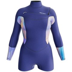 Dámský neoprén 3/2 mm PROLIMIT Shorty Fire Free-X - Blue/Peach